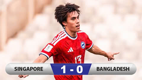 Kết quả Singapore 1-0 Bangladesh: Thắng lợi nhọc nhằn 